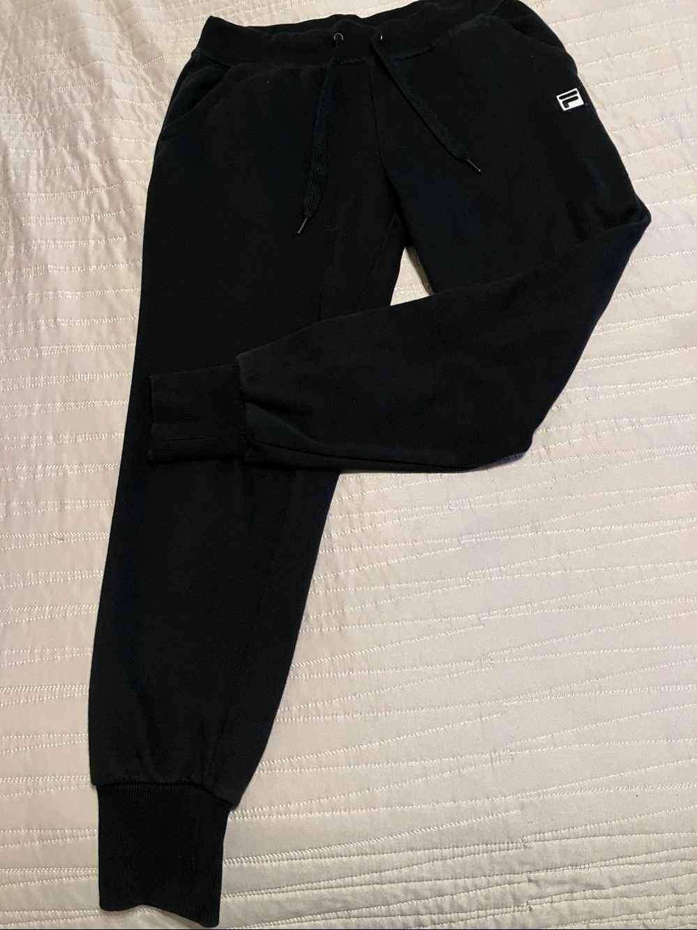 Fila Black Jogger Sweatpants with Logo